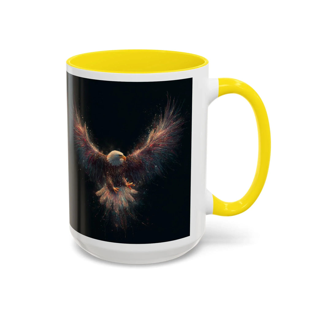 Fiery Flying Eagle Mug | Accent Coffee Mug 11oz 15oz - 250 USA Celebration