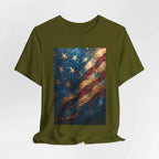 Patriotic Short Sleeve Tee, Unisex Casual Wear, Fourth of July Shirt, Independence Day Gift, Amercan Flag T-Shirt - 250 USA Celebration