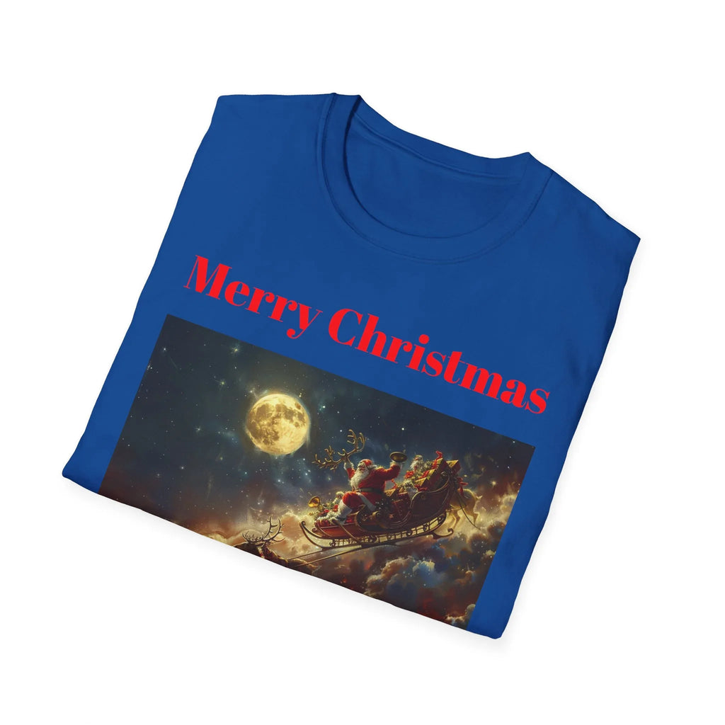 Christmas Graphic Tee, Unisex Softstyle T-Shirt, Holiday Outfit, Gift for Him/Her, Merry Christmas Shirt, Festive Wear - 250 USA Celebration