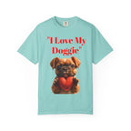 Cute French Bulldog Puppy Holding Red Heart T-shirt | Dog Lover Cartoon - 250 USA Celebration