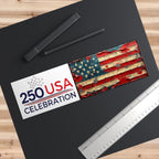 250 USA Celebration Bumper Sticker | American Flag Distressed Decal - 250 USA Celebration