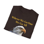 Where We Go One We Go All – Anniversary Gold Signature T-Shirt - Unisex Softstyle T-Shirt