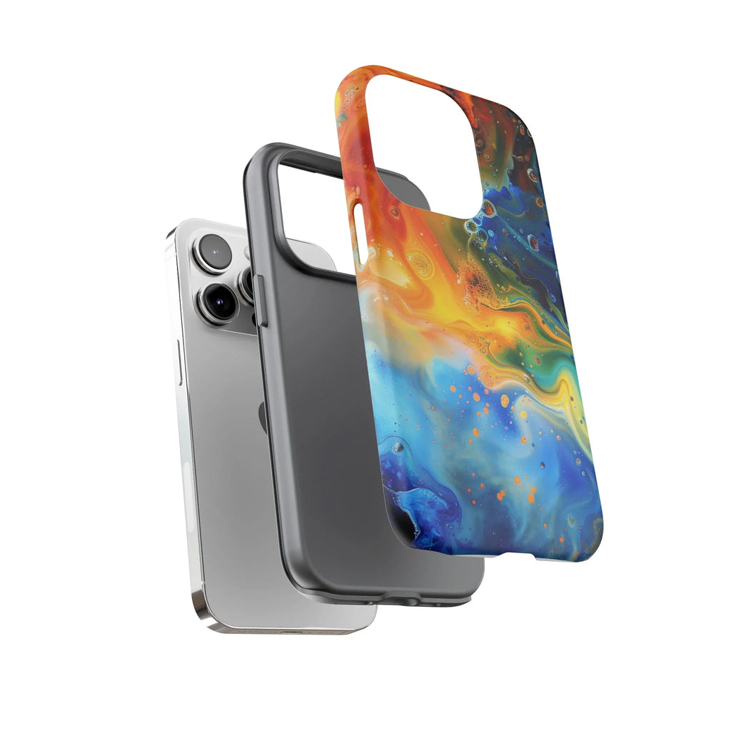 Abstract Colorful Swirl Phone Case | Tough Protective iPhone Cover - 250 USA Celebration