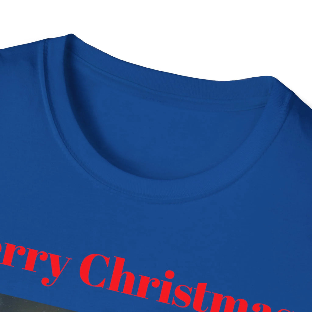 Christmas Graphic Tee, Unisex Softstyle T-Shirt, Holiday Outfit, Gift for Him/Her, Merry Christmas Shirt, Festive Wear - 250 USA Celebration