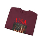 Patriotic Eagle Sweatshirt, USA Flag Crewneck, Unisex Casual Wear, Independence Day Outfit, All-American Style, Gifts for Veterans - 250 USA Celebration