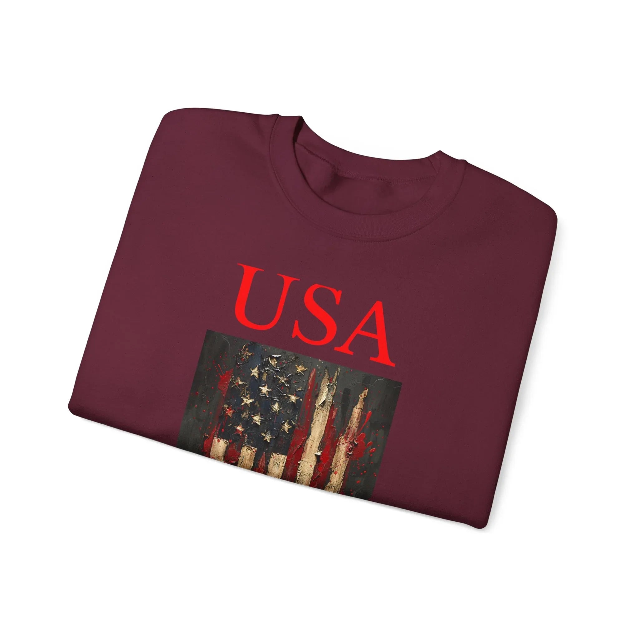 Patriotic Eagle Sweatshirt, USA Flag Crewneck, Unisex Casual Wear, Independence Day Outfit, All-American Style, Gifts for Veterans - 250 USA Celebration