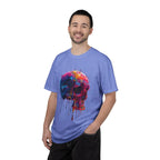 Colorful Drip Skull T-shirt | Watercolor Skull Shirt, Artistic Gothic Tee - 250 USA Celebration