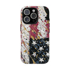 Abstract Drip American Flag Phone Case | Tough Case - 250 USA Celebration