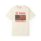 Q Anon WWG1WGA T-Shirt | American Flag Graphic Tee - 250 USA Celebration