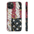Abstract Drip American Flag Phone Case | Tough Case - 250 USA Celebration