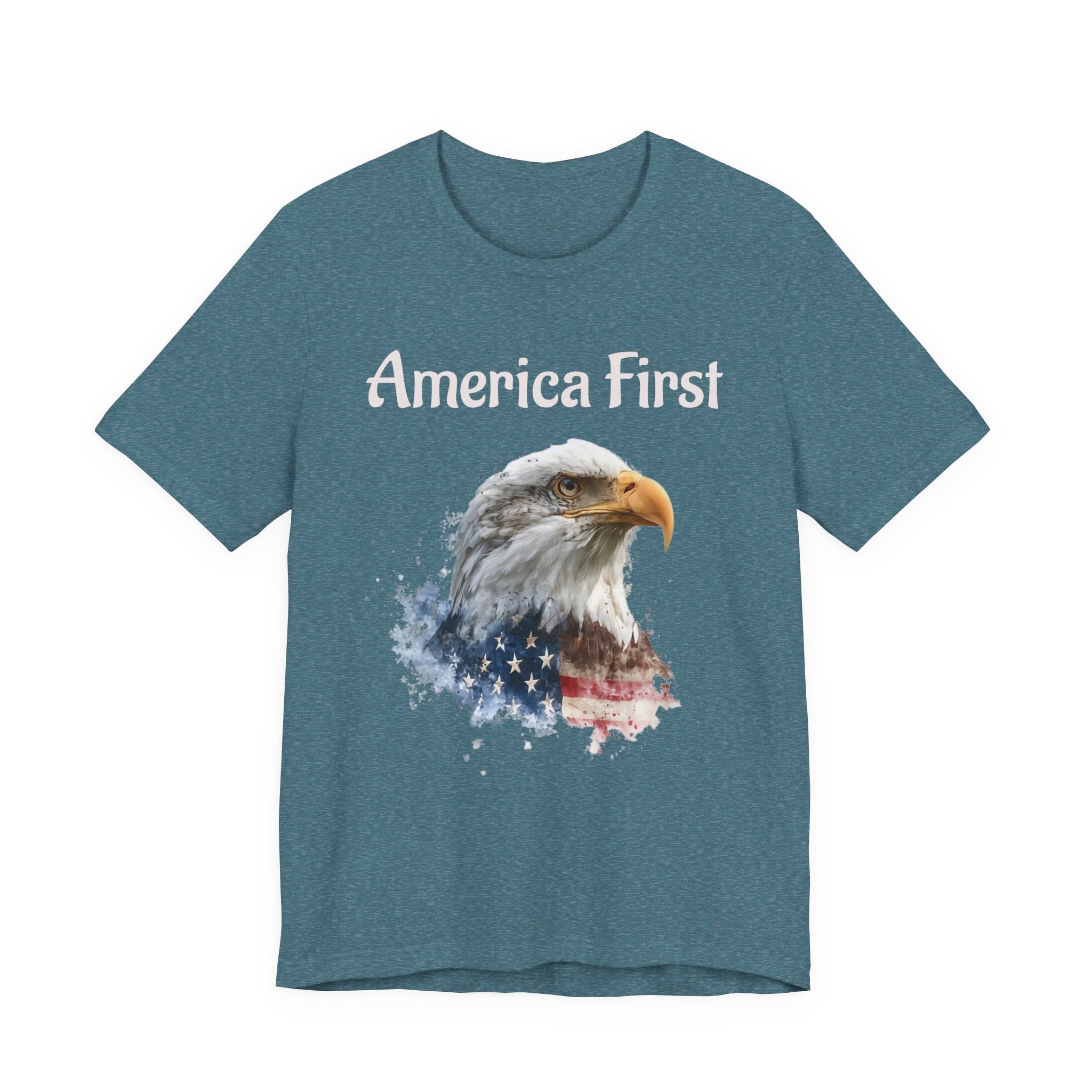 America First Eagle T-Shirt – Patriotic Bald Eagle Tee