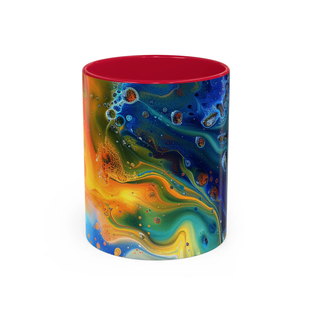 Colorful Mugs (11oz, 15oz) Intense abstract oil splat- coffee cup - 250 USA Celebration