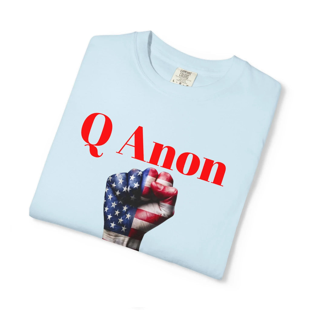 Q Anon Fist T-shirt | WWG1WGA Print - 250 USA Celebration