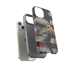 American Flag Bald Eagle phone case | Patriotic iPhone cover, cracked vintage flag design - 250 USA Celebration