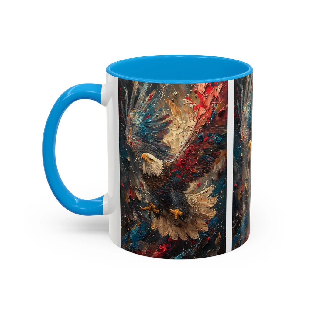 Colorful Mugs (11oz, 15oz) Patriotic Eagle Coffee Mug, American Eagle Coffee Cup - 250 USA Celebration