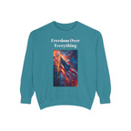 Patriotic Sweatshirt, American Flag 4th of July Independence, Red White Blue Fireworks, Birthday Freedom