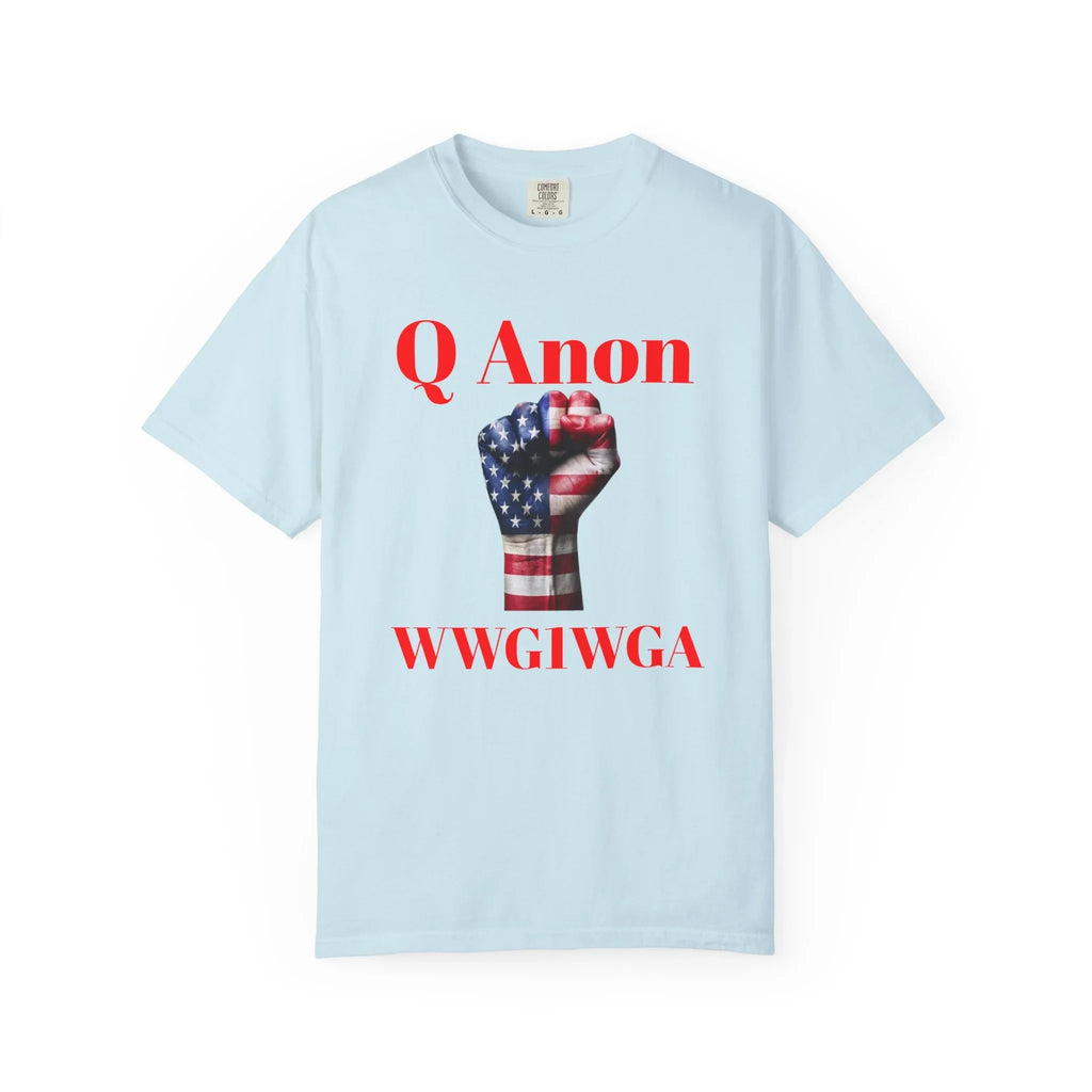 Q Anon Fist T-shirt | WWG1WGA Print - 250 USA Celebration