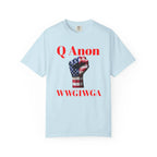 Q Anon Fist T-shirt | WWG1WGA Print - 250 USA Celebration