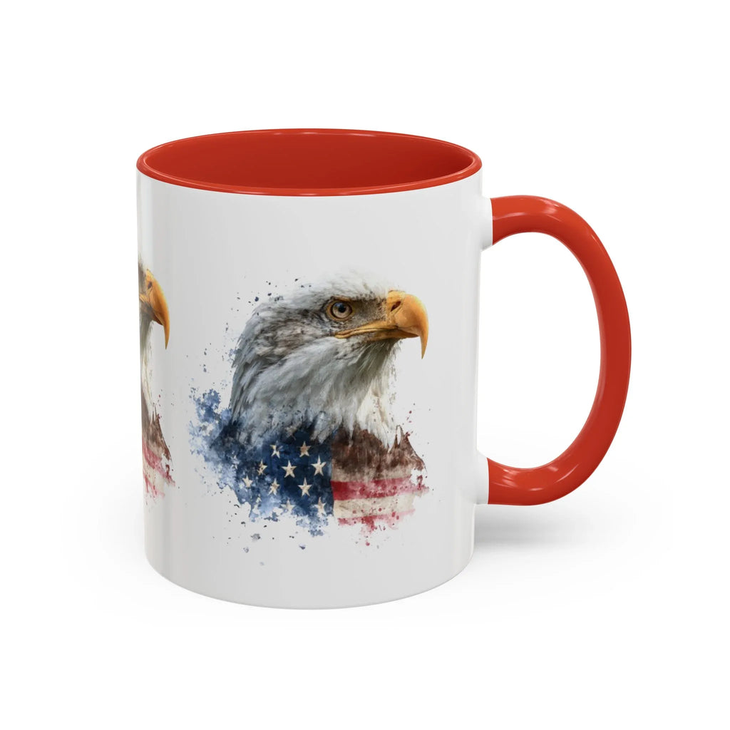 American Flag Bald Eagle Mug | Accent Coffee Mug - 250 USA Celebration