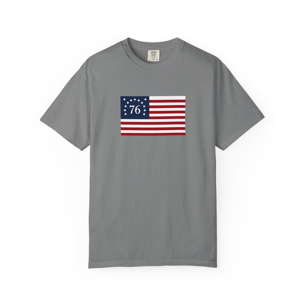 Patriot Graphic T-Shirt — Bold Red Text Tee for Patriotic Holidays