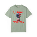 Q Anon Fist T-shirt | WWG1WGA Print - 250 USA Celebration