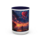 Romantic Sunset Coffee Mug, Love Gift Couples, Heart Design, Cozy Gift for Friends, Coffee Lover Gift, Valentine's Day Women's Merchandise - 250 USA Celebration