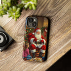 Santa Claus Storytime Tough Phone Case | Christmas holiday scene, kids and cookies - 250 USA Celebration