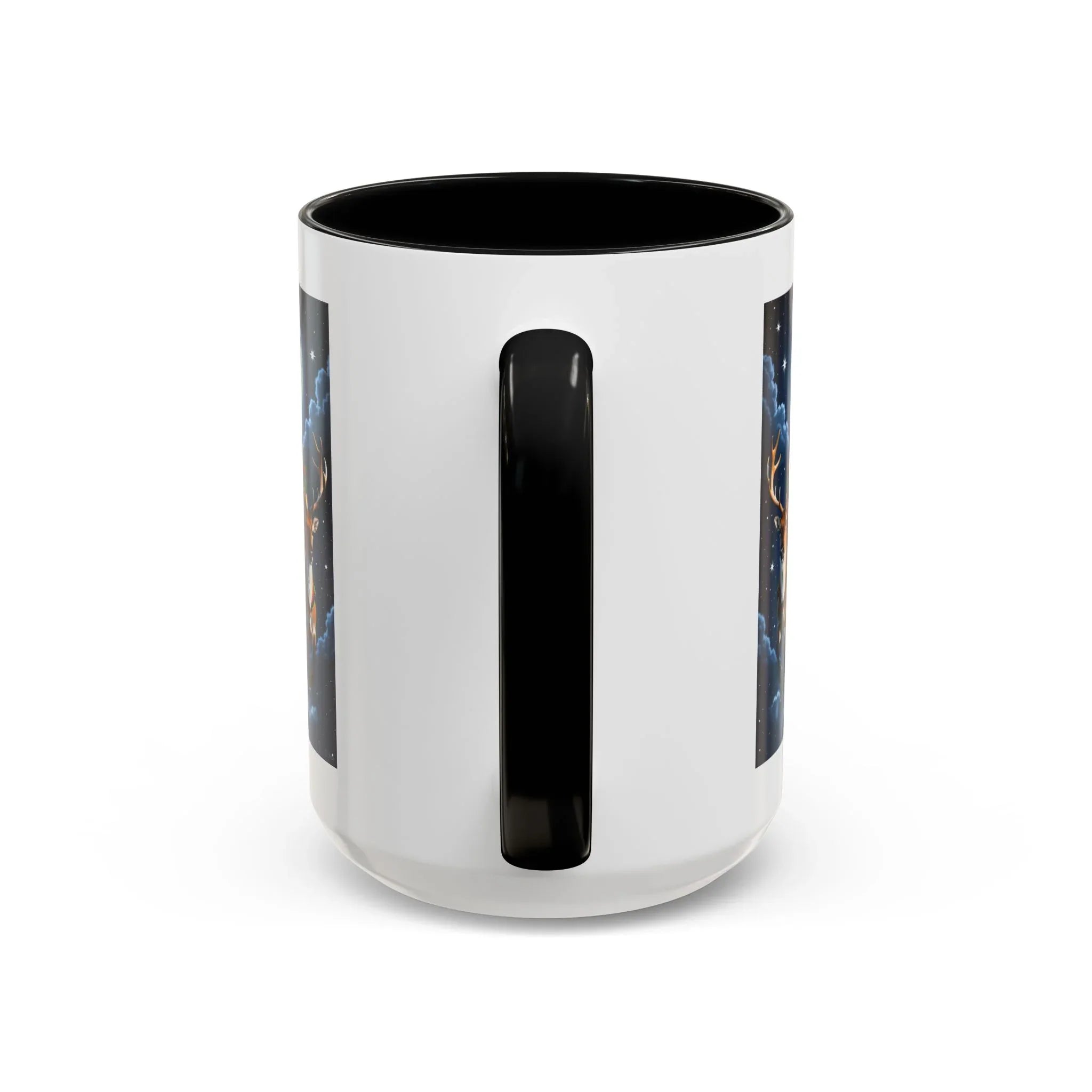 Santa Sleigh with Reindeer Coffee Mug | Christmas Moon Accent Mug - 250 USA Celebration