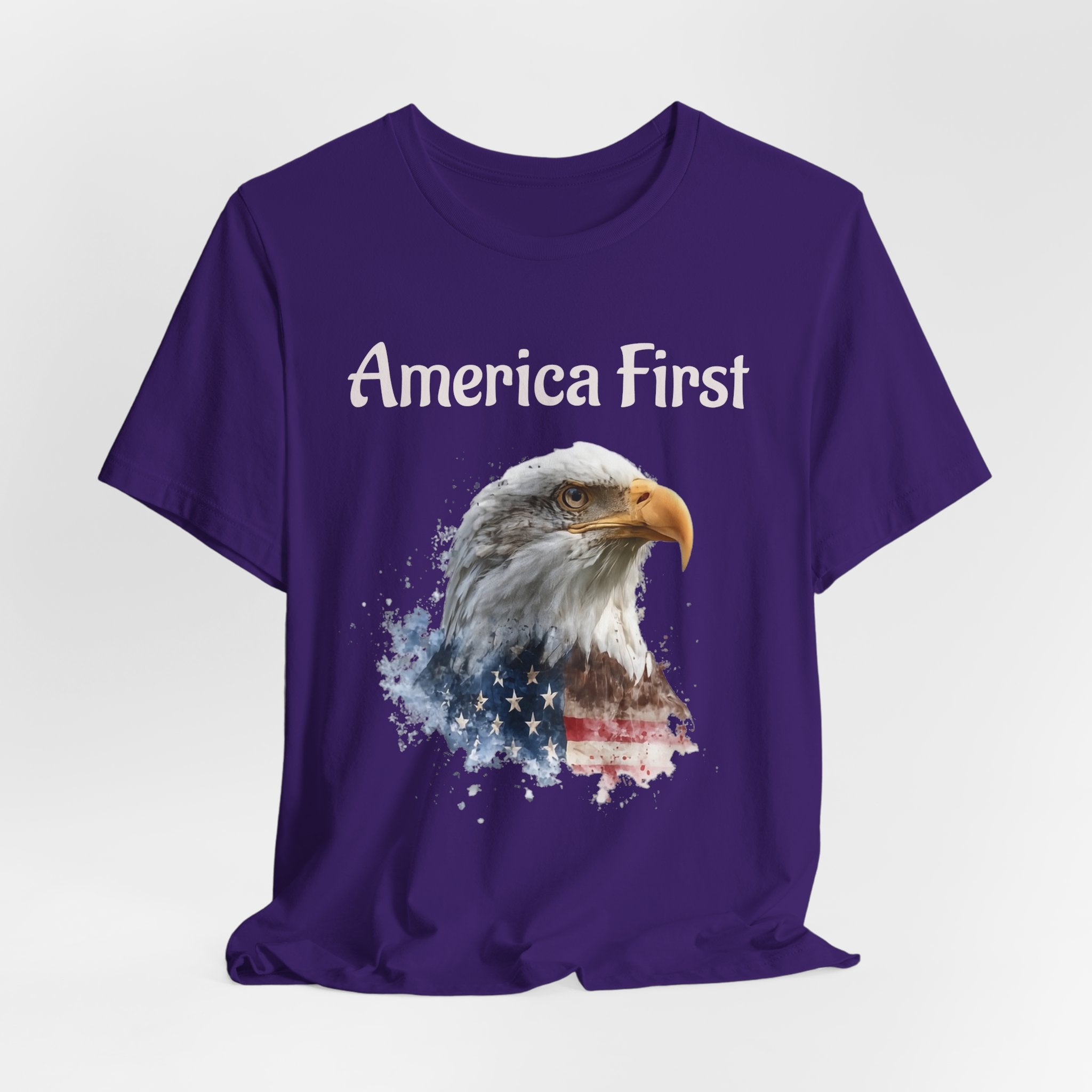 America First Eagle T-Shirt – Patriotic Bald Eagle Tee