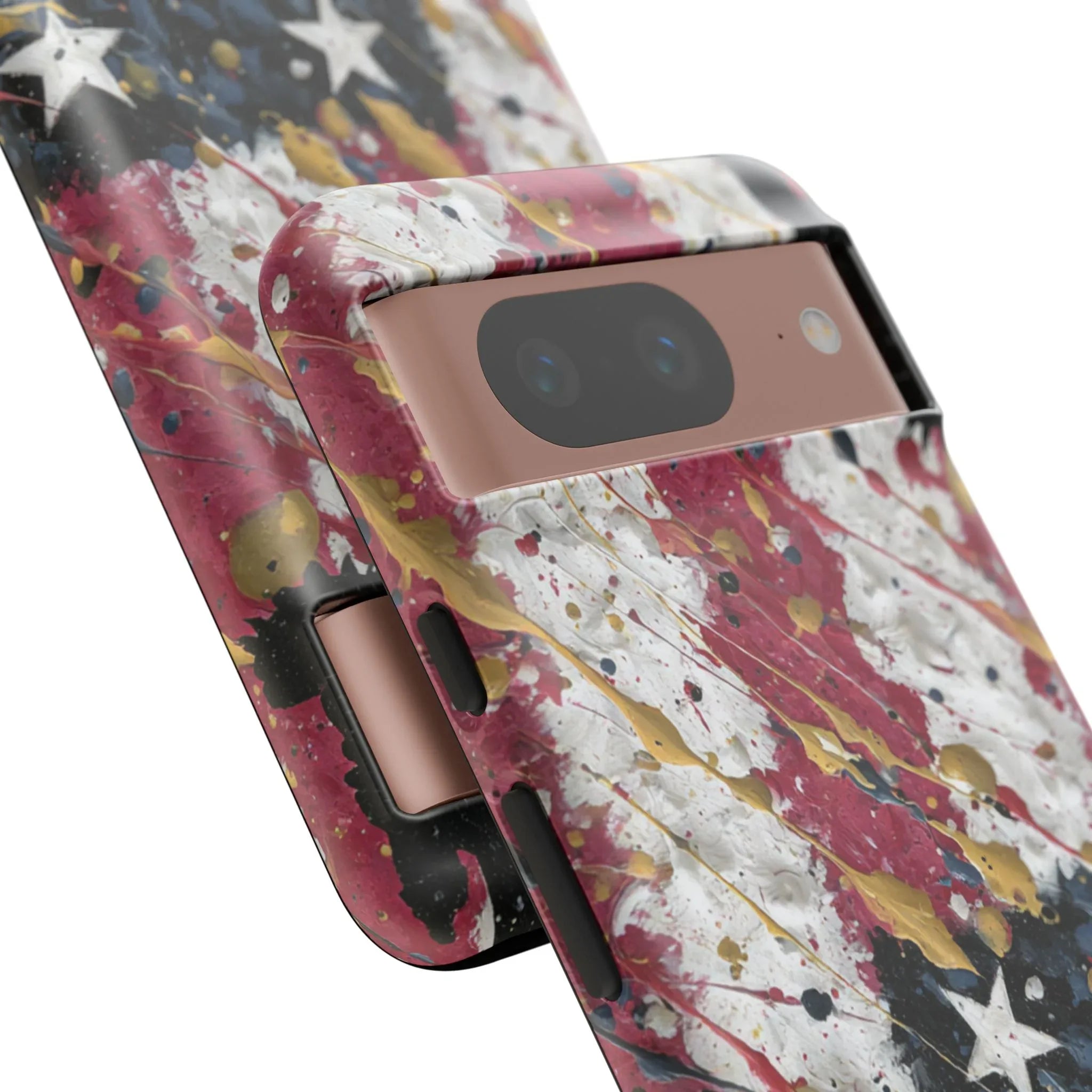 Abstract Drip American Flag Phone Case | Tough Case - 250 USA Celebration