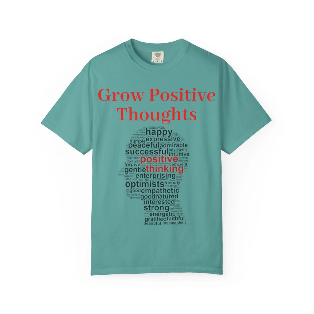 Grow Positive Thoughts T-shirt | Positive Word Cloud Mental Health Tee - 250 USA Celebration