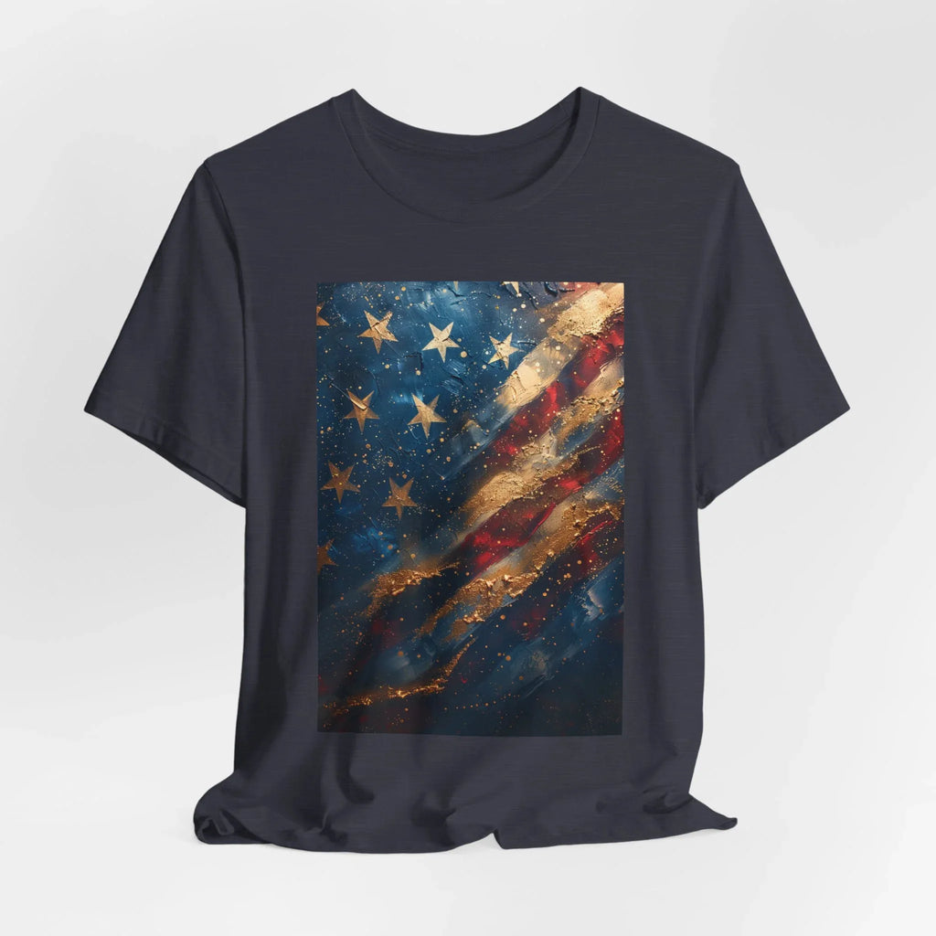Patriotic Short Sleeve Tee, Unisex Casual Wear, Fourth of July Shirt, Independence Day Gift, Amercan Flag T-Shirt - 250 USA Celebration