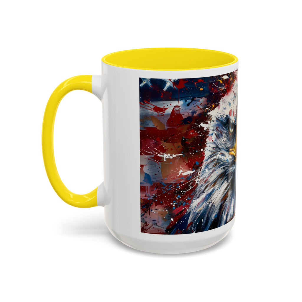 Patriotic Eagle Coffee Mug - Bold American Bald Eagle Art (11/15oz)