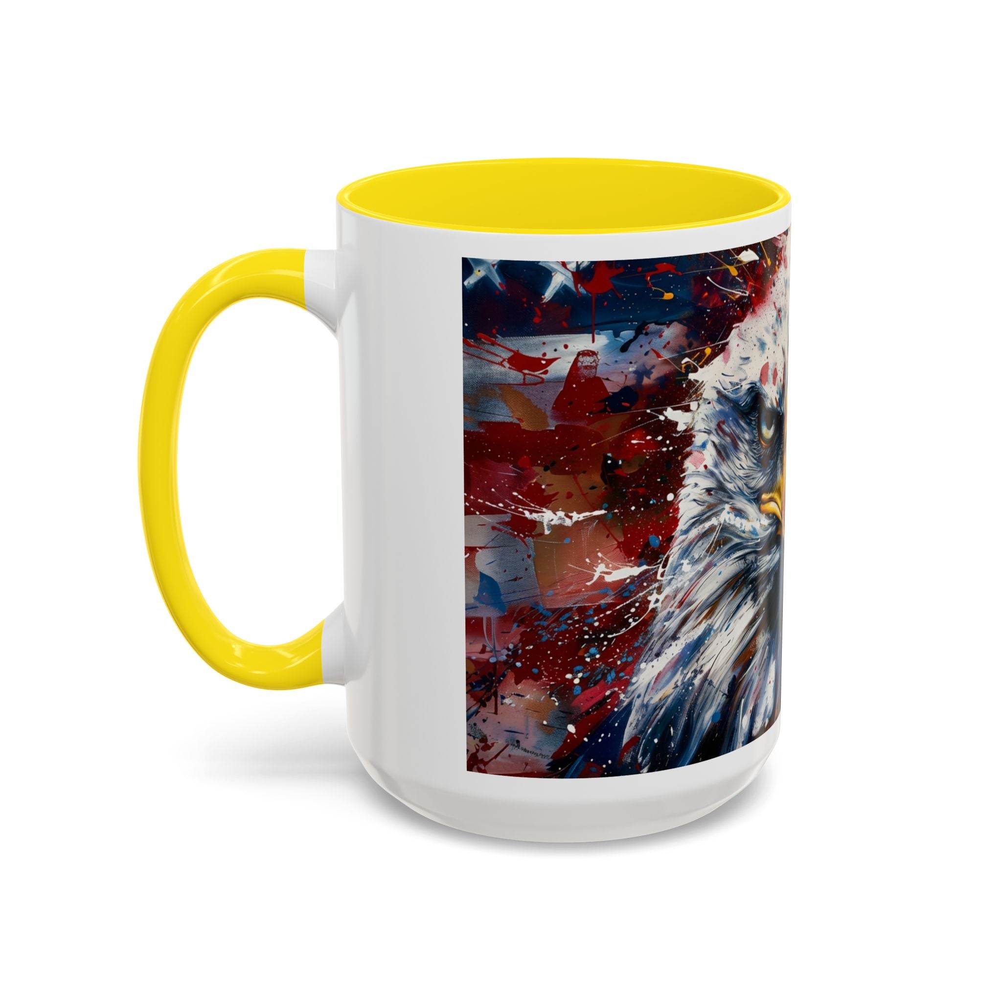 Patriotic Eagle Coffee Mug - Bold American Bald Eagle Art (11/15oz)