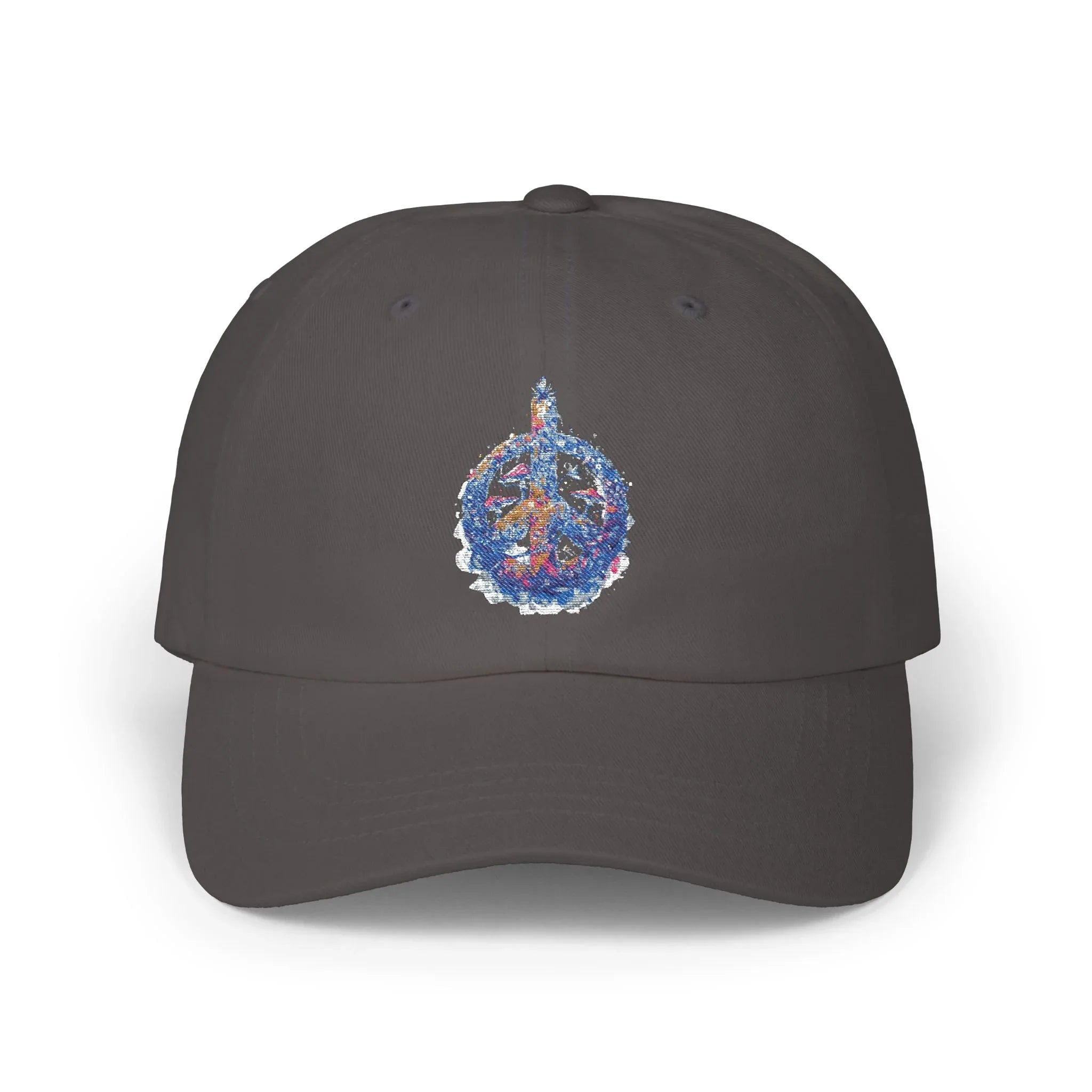 Peace Sign Floral Dad Cap | Watercolor Flower Peace Hat - 250 USA Celebration