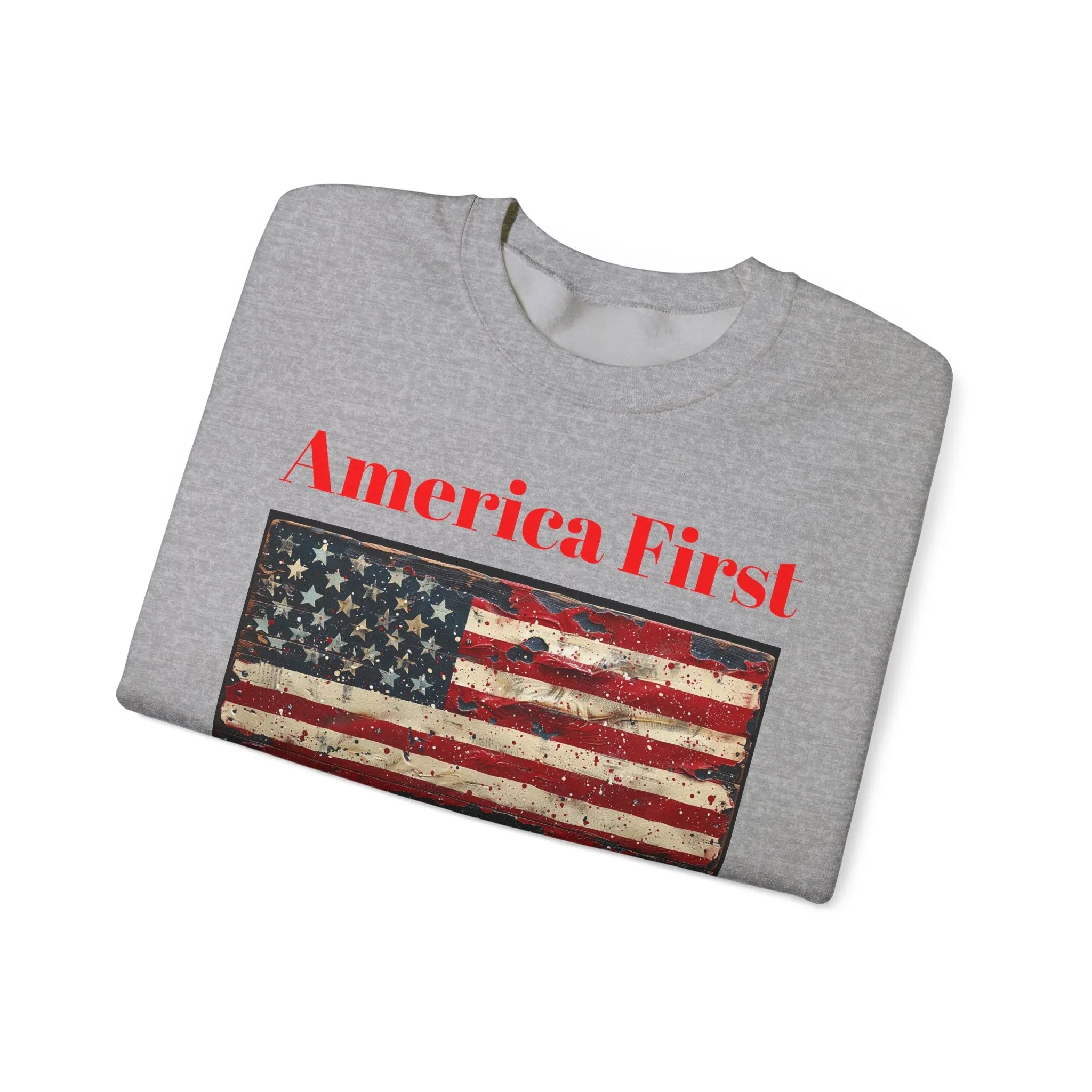 Patriotic American Crewneck Sweatshirt, USA Graphic Tees, Flag T-Shirts, Independence Apparel, Funny Patriotic Shirts, Custom American Tees - 250 USA Celebration