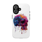 Colorful Drip Skull Phone Case | Hard Plastic Protective Case - 250 USA Celebration