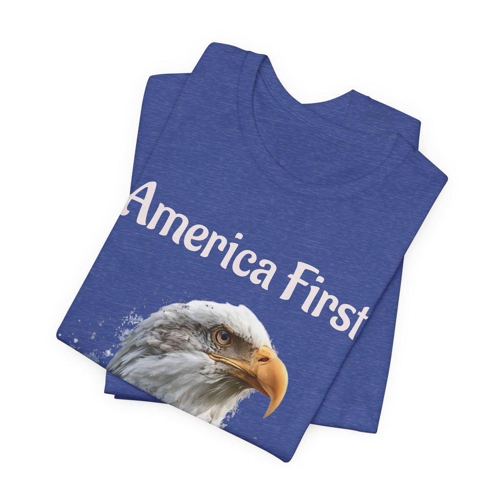 America First Eagle T-Shirt – Patriotic Bald Eagle Tee