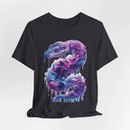 Psychedelic Rainbow Ouroboros Tee | Galaxy Fractal Mushroom Snake - 250 USA Celebration