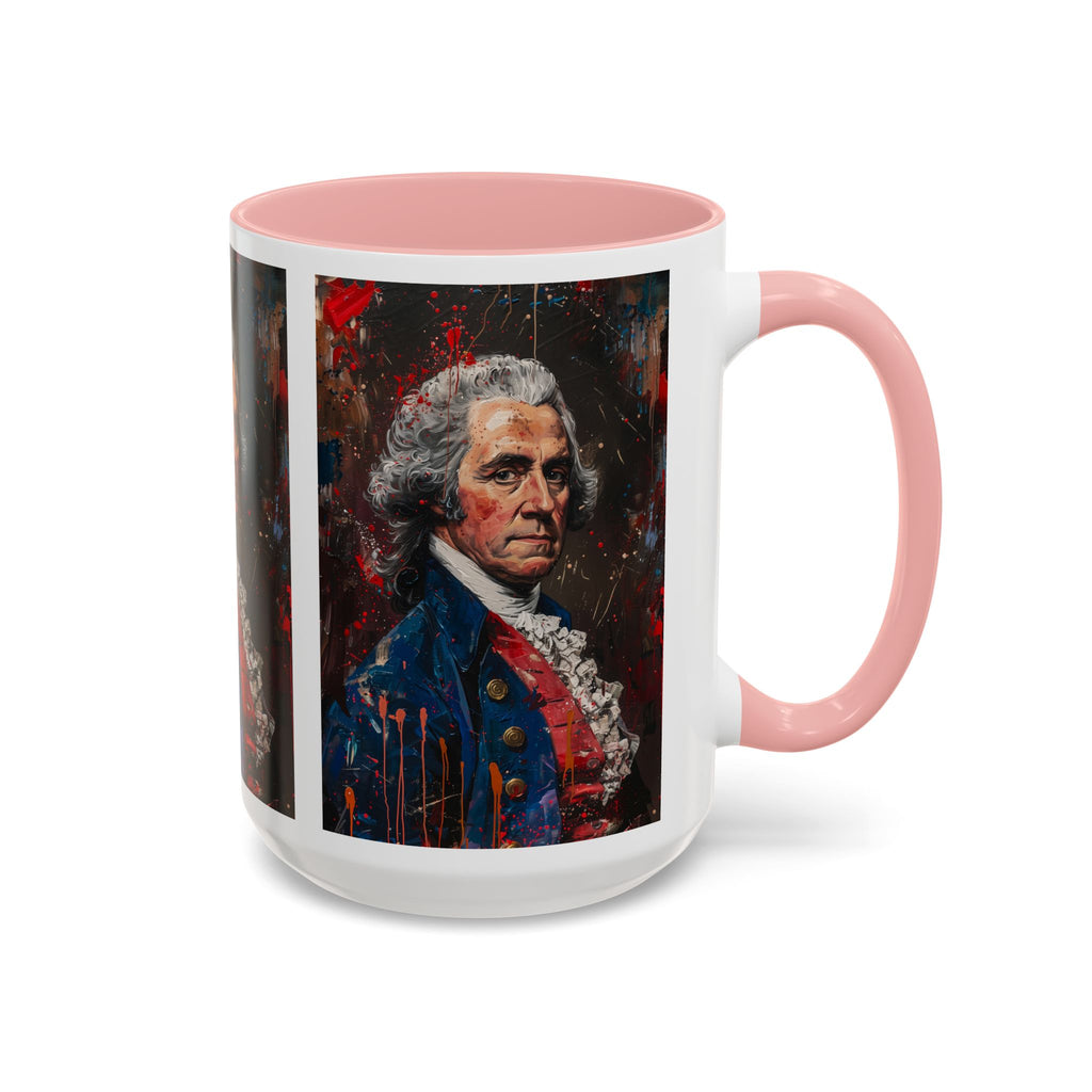 Historical Portrait Accent Mug — Patriotic Vintage-Style Coffee Cup