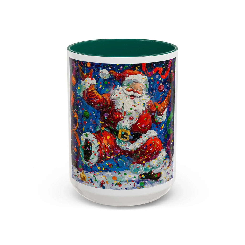 Colorful Mugs (11oz, 15oz) Santa Claus Coffee Cup, Santa Claus Coffee Mug - 250 USA Celebration