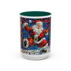 Colorful Mugs (11oz, 15oz) Santa Claus Coffee Cup, Santa Claus Coffee Mug - 250 USA Celebration