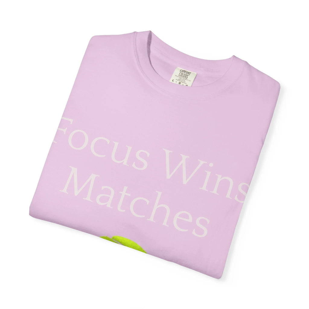 Focus Wins Matches Tennis Ball T-shirt | Tennis Graphic Tee - 250 USA Celebration
