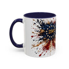 Patriotic 250th Anniversary Coffee Mug – American Flag Splash Accent (11/15oz)