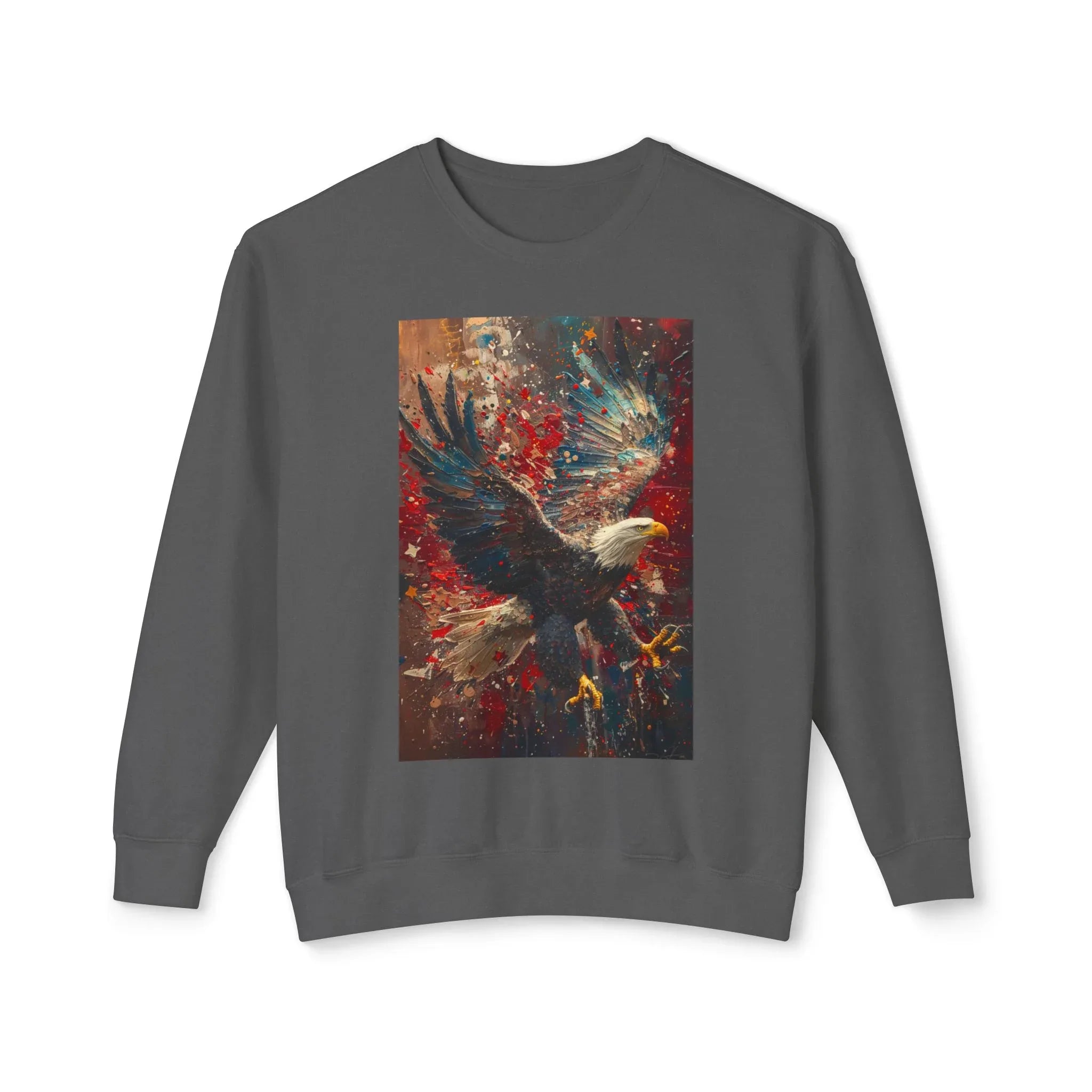 Lightweight Crewneck Sweatshirt, Patriotic American T-Shirts, Flag T-Shirts, Independence Tees, Funny Patriotic Shirts, Custom American Tees - 250 USA Celebration