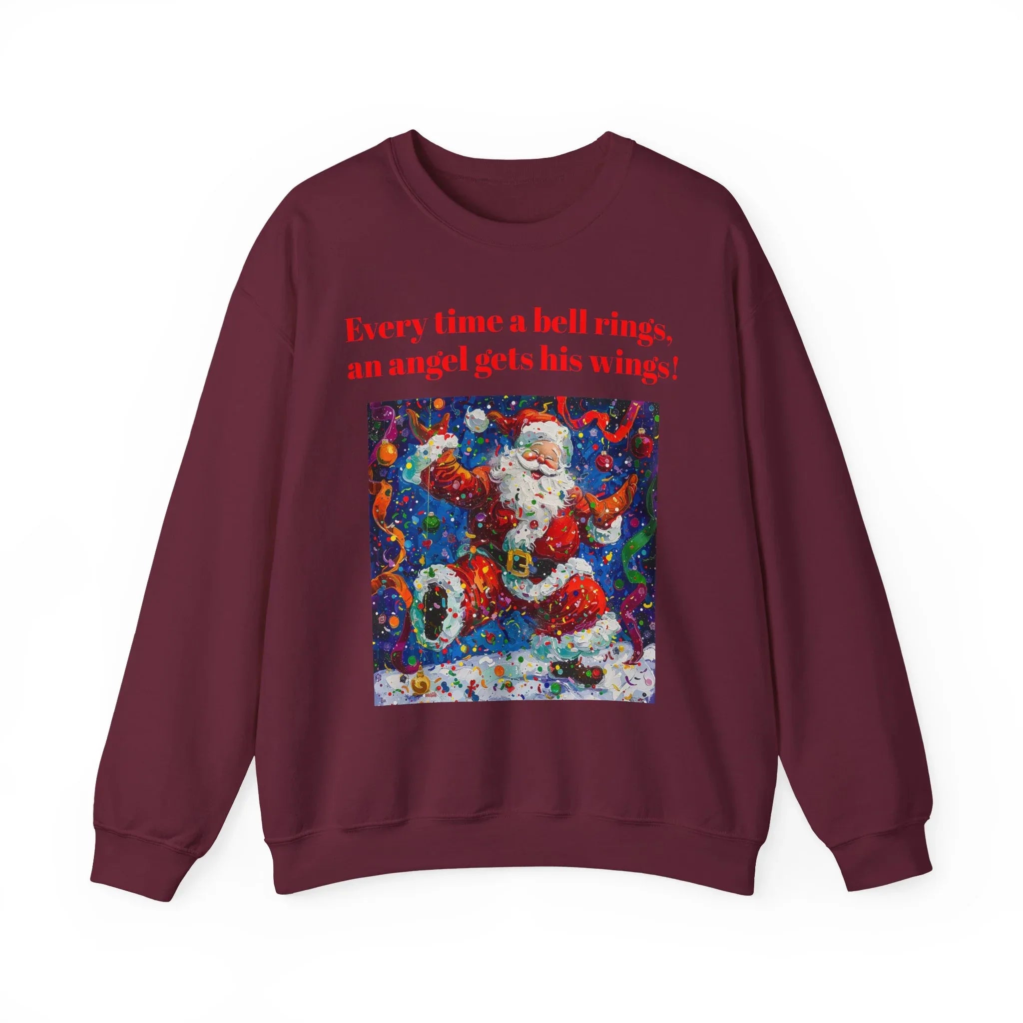 Festive Angel Sweatshirt, Cozy Holiday Crewneck, Christmas Apparel, Unique Gift, Winter Fashion - 250 USA Celebration