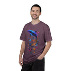 Colorful Dolphin Splash with Butterflies T-Shirt | Ocean Animal Tee - 250 USA Celebration