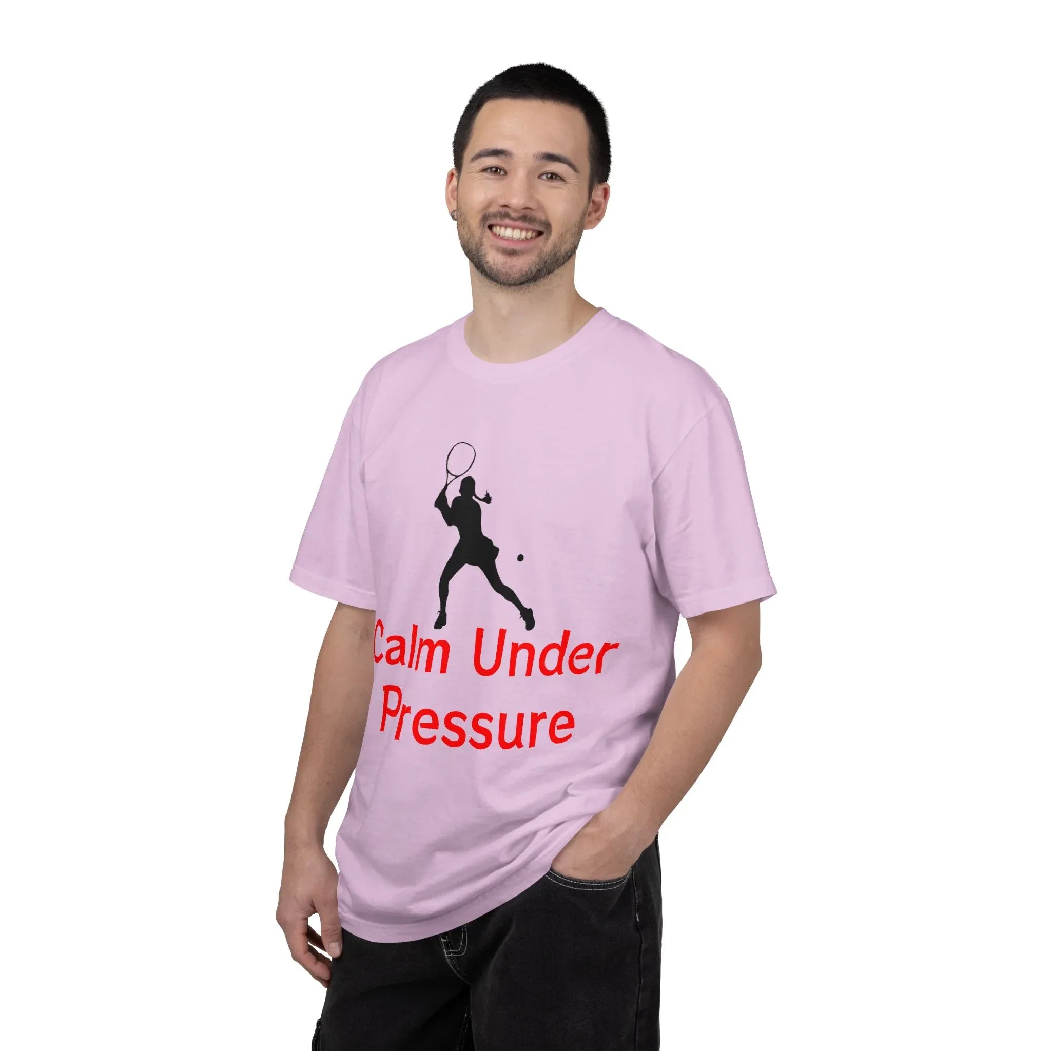 Calm Under Pressure Tennis Player T-shirt | Tennis Graphic Tee - 250 USA Celebration