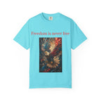 Freedom is Never Free T-shirt | Bald Eagle Patriotic Illustration - 250 USA Celebration