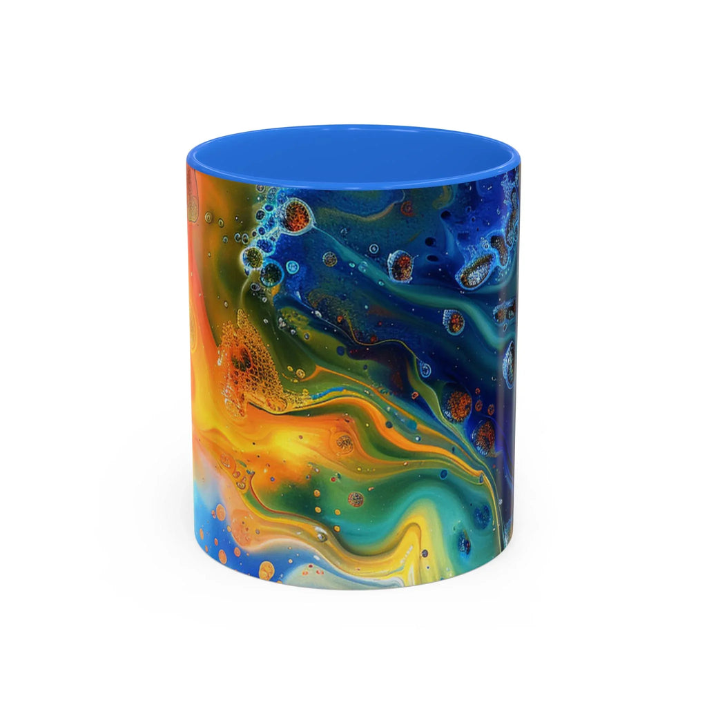 Colorful Mugs (11oz, 15oz) Intense abstract oil splat- coffee cup - 250 USA Celebration